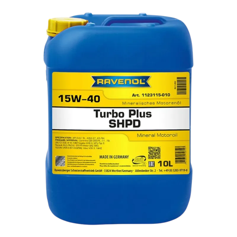 Моторна олива Ravenol Turbo plus SHPD 15W-40 (10л) Моторна олива Ravenol Turbo plus SHPD 15W-40 (10л)