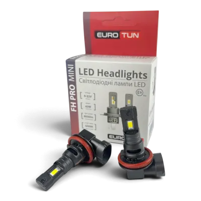 LED-лампа H8/H9/H11/H16 EuroTun FH PRO 60W 8000Lm 6000K LED-лампа H8/H9/H11/H16 EuroTun FH PRO 60W 8000Lm 6000K