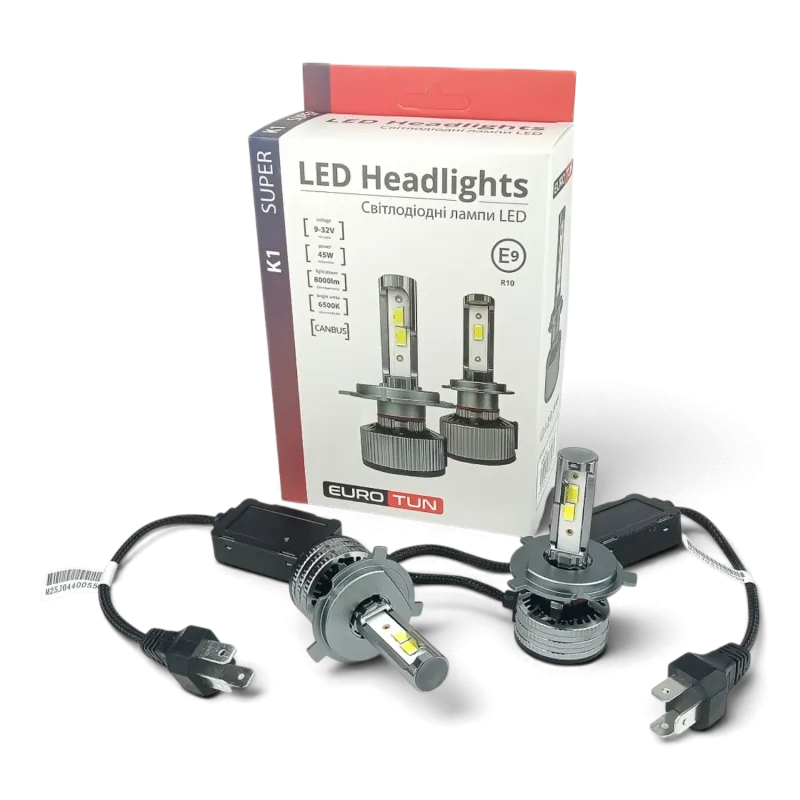LED-лампа H4 EuroTun K1 45W 8000Lm 6500K CANbus