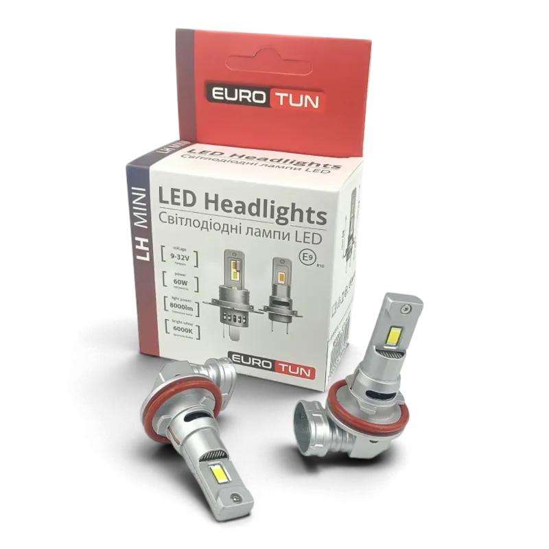 LED-лампа H8/H9/H11/H16 EuroTun LH 60W 8000Lm 6000K