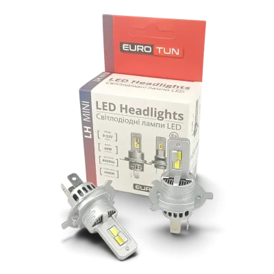 LED-лампа H4 EuroTun LH 60W 8000Lm 6500K