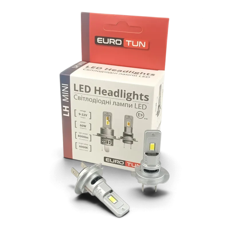 LED-лампа H7 EuroTun LH 60W 8000Lm 6000K LED-лампа H7 EuroTun LH 60W 8000Lm 6000K