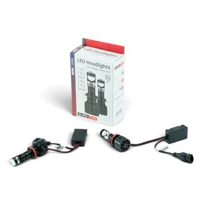 LED-лампа H8/H9/H11/H16 с линзой EuroTun NL19 60W 10000Lm 6000K CANbus LED-лампа H8/H9/H11/H16 с линзой EuroTun NL19 60W 10000Lm 6000K CANbus