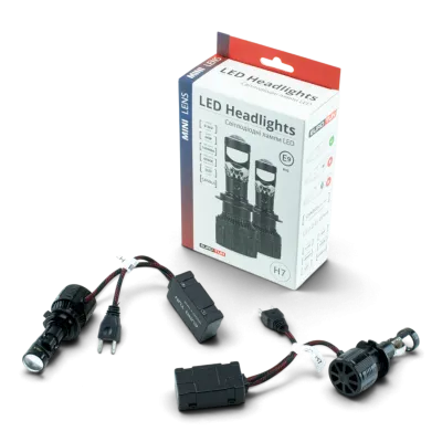 LED-лампа H7 з лінзою EuroTun NL19 60W 10000Lm 6000K CANbus LED-лампа H7 з лінзою EuroTun NL19 60W 10000Lm 6000K CANbus