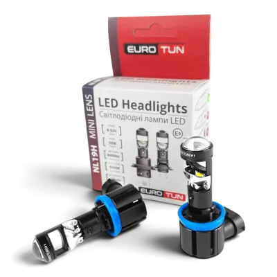 LED-лампа H8/H9/H11/H16 з лінзою EuroTun NL19H 50W 8000Lm 6000K CANbus