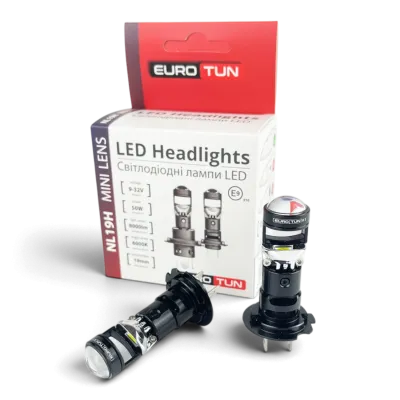 LED-лампа H7 з лінзою EuroTun NL19H 50W 8000Lm 6000K CANbus