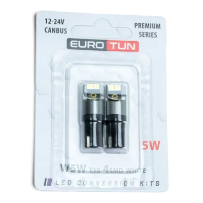 LED-лампа T10 (W5W) EuroTun 4 SMD 3030 5W 500Lm 5700K CANbus LED-лампа T10 (W5W) EuroTun 4 SMD 3030 5W 500Lm 5700K CANbus