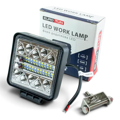 Додаткова LED-фара EuroTun квадратна COMBO 110×110×35 мм 42W