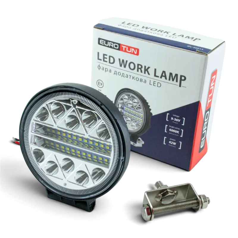Додаткова LED-фара EuroTun кругла COMBO 110×35 мм 42W 5000K
