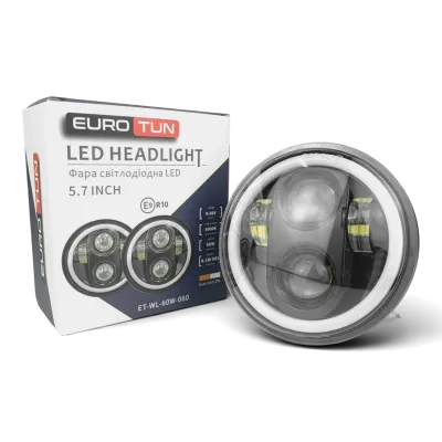LED-фара EuroTun 2103-2106 140мм (5,75″) 60W з поворотником