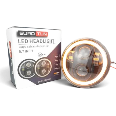 LED-фара EuroTun 2103-2106 140мм (5,75″) 60W з поворотником LED-фара EuroTun 2103-2106 140мм (5,75″) 60W з поворотником