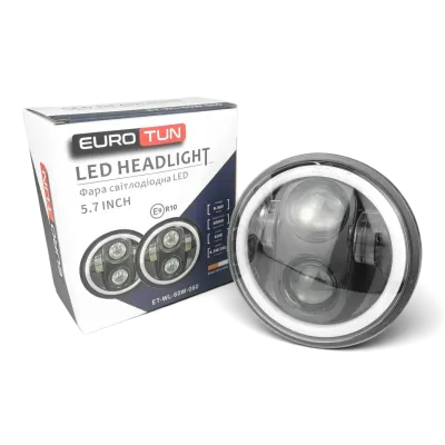 LED-фара EuroTun 2103-2106 140мм (5,75″) 60W з поворотником LED-фара EuroTun 2103-2106 140мм (5,75″) 60W з поворотником