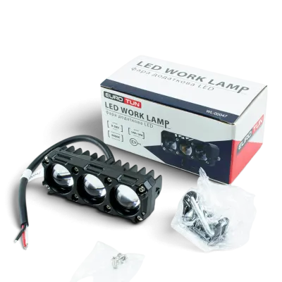 Додаткова LED-фара EuroTun прямокутна FLOOD 95×35×40 мм 18W+18W