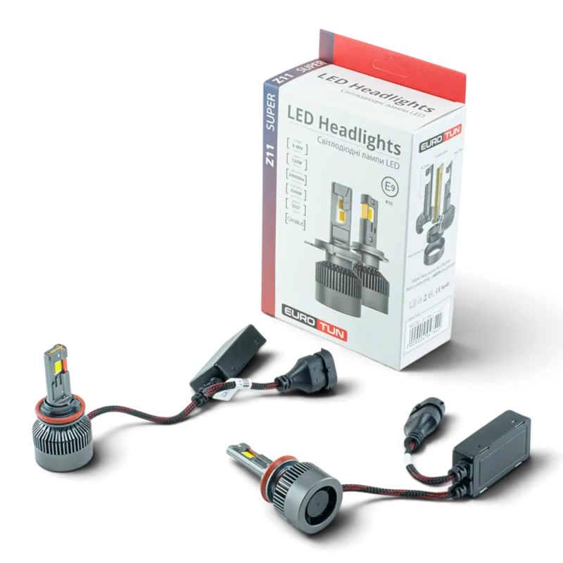 LED-лампа H8/H9/H11/H16 EuroTun Z11E 120W 20000Lm 6500K CANbus