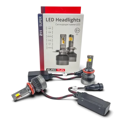 LED-лампа H8/H9/H11/H16 EuroTun Z11E 120W 20000Lm 6500K CANbus LED-лампа H8/H9/H11/H16 EuroTun Z11E 120W 20000Lm 6500K CANbus
