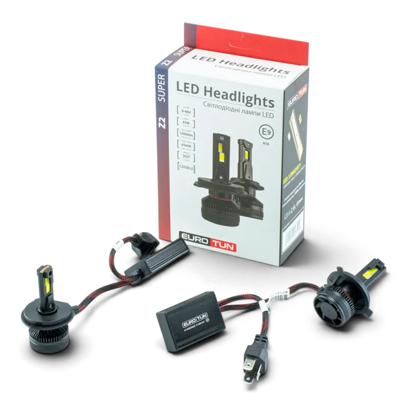 LED-лампа H4 EuroTun Z2E 65W 10000Lm 6500K CANbus