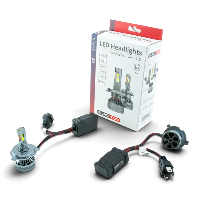 LED-лампа H4 EuroTun Z3E 80W 14000Lm 6500K CANbus