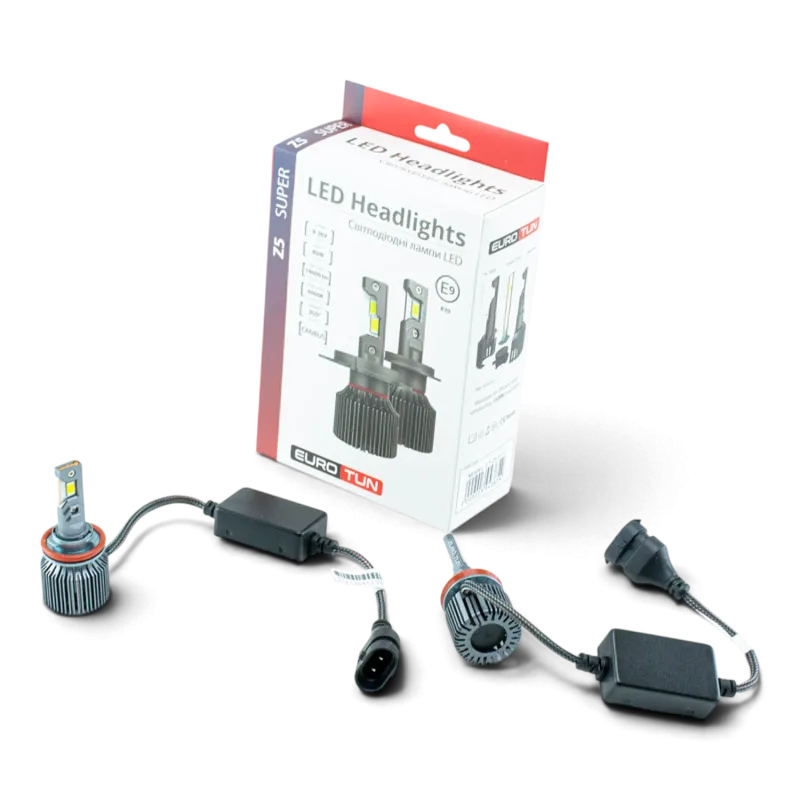 LED-лампа H8/H9/H11/H16 EuroTun Z5E 80W 14000Lm 6000K CANbus