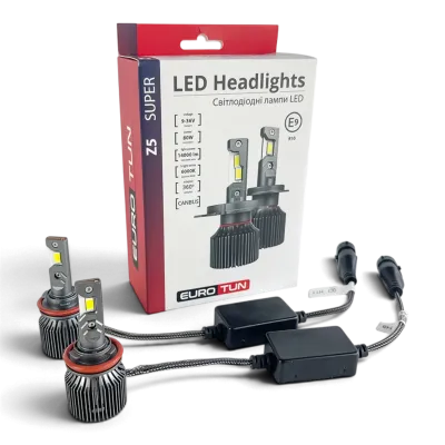 LED-лампа H8/H9/H11/H16 EuroTun Z5E 80W 14000Lm 6000K CANbus LED-лампа H8/H9/H11/H16 EuroTun Z5E 80W 14000Lm 6000K CANbus