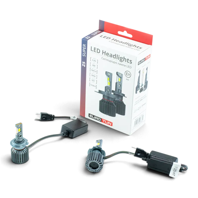 LED-лампа H7 EuroTun Z5E 80W 14000Lm 6000K CANbus LED-лампа H7 EuroTun Z5E 80W 14000Lm 6000K CANbus