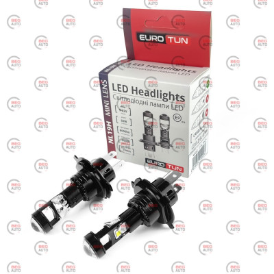 LED-лампа H4 з лінзою EuroTun NL-19H 50W 6000K