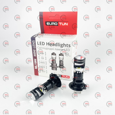 LED-лампа H7 з лінзою EuroTun NL19H 50W 6000K CAN BUS LED-лампа H7 з лінзою EuroTun NL19H 50W 6000K CAN BUS